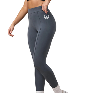 Slate Blue Jersey Legging Women High Waist Stretch Fitness <b>Tights</b> Soft Touch Workout Yoga Pants Activewear Everyday Comfort Wear - Product Image 1
