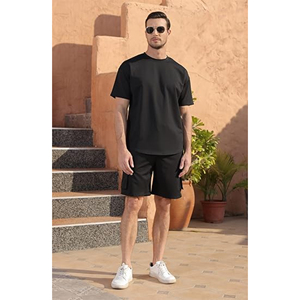 Conjunto de Camiseta y Pantalones Cortos de Algodón con Logotipo Personalizado para Hombre, Conjunto Casual de Verano 100% Algodón, Modelo 2026 - Product Image 4