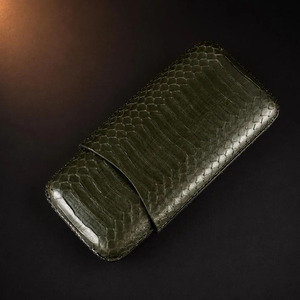 Estuche de lujo para cigarros de cuero al por mayor con cortador integrado, bolsa de viaje para cigarros con cortador incorporado, a la venta a un precio muy bajo. - Product Image 2