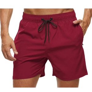 Shorts de bain pour hommes en polyester tissé avec bordure contrastante, imprimé AOP, élastique en nylon, séchage rapide, décontracté, fournisseur du Bangladesh - Product Image 2