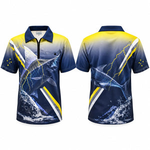 เสื้อโปโลตกปลาแขนสั้นพิมพ์ลายปลาเบสสำหรับผู้ชาย พร้อมเทคโนโลยี UPF50 แห้งเร็ว เหมาะสำหรับกิจกรรมกลางแจ้ง - Product Image 1