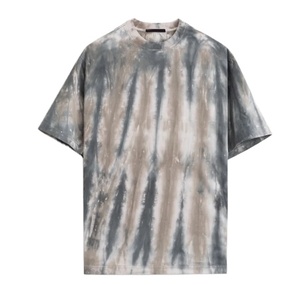 Fabricantes Vintage Retro-Heavy 200g Knitted Tie Dyed Wash Camisetas O-cuello de manga corta suelta Tops para hombres camiseta de gran tamaño - Product Image 1