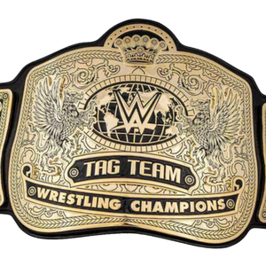 Cinturón de Campeonato de Lucha Libre en Parejas de la WWE, Personalizable, de Alta Calidad, Dorado y Negro, Cinturón Deportivo Personalizado, Cinturón de Título Coleccionable - Product Image 2