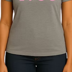 Camiseta Gráfica Gris para Mujer, Estilo Casual, Urbano, Cómodo, Suave, Ropa de Moda para Uso Diario - Product Image 5