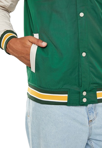 Chaqueta Bomber Premium Casual para Hombre, Logotipo Personalizado Bordado en Chenilla, Transpirable, Reversible, Cuello Mao, Seda Satén, Tallas Grandes - Product Image 5