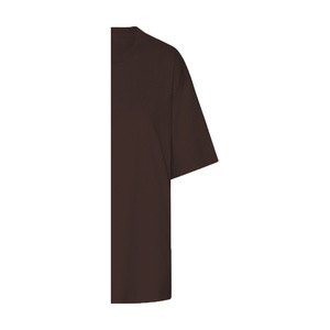 Camiseta Larga de Manga Media con Cuello Redondo para Mujer, Talla Grande, 100% Algodón Orgánico, Transpirable, Ecológica, Informal, Color Marrón - Product Image 5