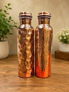 Botella de Cobre a Prueba de Fugas, Beneficios Ayurvédicos para la Salud, Vaso Artesanal - Product Image 2