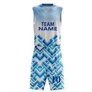 เสื้อบาสเก็ตบอลโพลีเอสเตอร์ 100% ออกแบบเองได้ คุณภาพสูง ชุดเสื้อและกางเกงบาสเก็ตบอลแบบซับลิเมชั่นสั่งทำพิเศษ ชุดยูนิฟอร์มทีมแบบกำหนดเอง - Product Image 1