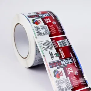 Rollo de Etiquetas Holográficas 3D Personalizadas con Estampado en Dorado - Etiquetas Adhesivas de Vinilo con Logotipo para Empaquetado - Product Image 1