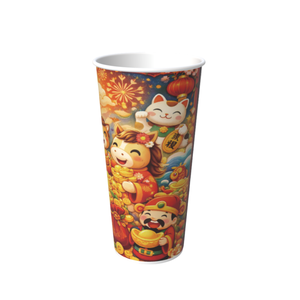 Vaso de Papel Desechable Personalizado de 20oz, de Pared Simple, Reciclable, con Recubrimiento de PE, Apto para Alimentos, para Bebidas Calientes, Marca Riiqi, Taiwán - Product Image 4