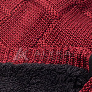 Warm Soft Unisex Adult Cuffed <b>Beanies</b> <b>Hats</b> Wholesale Custom Logo Colours Winter Solid Red Colour With 100% <b>Wool</b> Material - Product Image 5