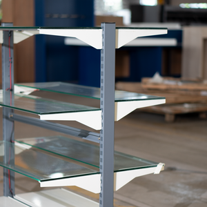 ADONG Freestanding Metal Display <b>Racks</b> with Powder Coated Finish LED Lighting Modern Style-Model A08 OEM Service - Product Image 5