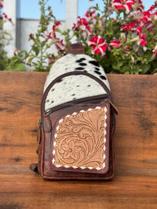 Nouveau Western élégant en cuir véritable femmes poitrine sac cheveux sur cuir usiné Vintage sac à bandoulière en plein air luxe voyage poitrine sac - Product Image 2