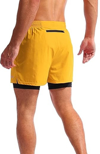 Latest Design Customized Hot Sale Gym Shorts Workout Fitness Shorts Durable Double <b>Layered</b> Summer Shorts - Product Image 6
