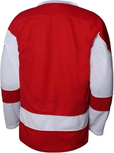 <b>Top</b> Quality Customized Logo Design Red White Practice Ice Hockey Jersey Durable Breathable Mesh Training Sports Wear - Product Image 2