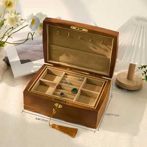 <b>Cheap</b> Rustic Wooden Treasure <b>Box</b> for Precious Items, Jewelry, Small <b>Gifts</b> and Memories with Artistic Handmade Details - Product Image 5