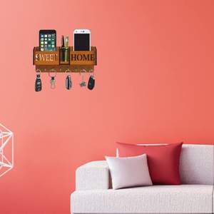 Wood Craft Sweet Home Wooden <b>Key</b> Holder Decorative <b>Wall</b> Mounted <b>Key</b> <b>Hanger</b> <b>for</b> Living Room Entryway - Product Image 3