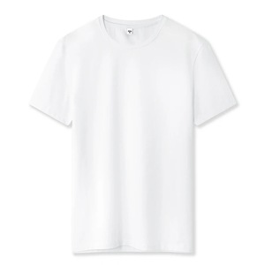 Men's <b>Light</b> Blue Regular Fit Cotton T-Shirt Short Sleeve O-Neck Casual <b>Letter</b> Pattern Jersey Knitted Blank Design Anti-shrink - Product Image 6