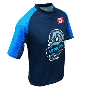 Camiseta Deportiva de Fútbol para Mujer, Transpirable, de Alta Calidad, Color Azul Marino, con Estampado Personalizado, Camiseta de Voleibol Resistente - Product Image 4