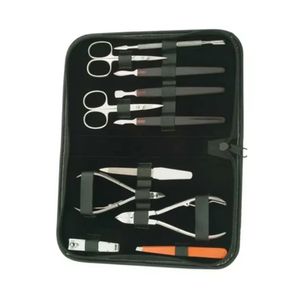 Professional Luxurious Manicure <b>Set</b> 12-Piece Synthetic Leather Case Polished Stainless Steel Tools <b>Nail</b> Kit Hand Foot Facial Kit - Product Image 3