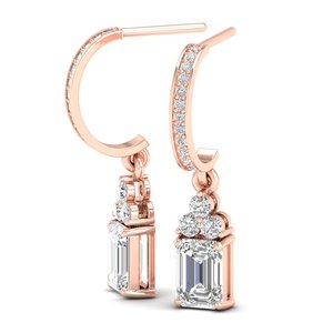 REYES High Quality Fine Jewelry Vintage 925 Sterling Silver <b>Emerald</b> Cut Moissanite <b>Drop</b> <b>Earrings</b> For Women Birthday Gifts - Product Image 2