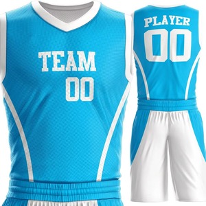 Ensemble d'uniformes de basketball personnalisés 100 % polyester, maillot d'équipe de sublimation de haute qualité, vente en gros, respirant, pour entraînement extérieur - Product Image 5