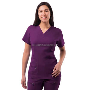Fabricant de marque privée, ensemble de hauts d'infirmière en tissu non tissé extensible confortable, uniformes d'infirmières hospitalières pour hommes et femmes - Product Image 5