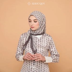 ผ้าคลุมศีรษะมุสลิม SHOUQIN Zora Square Hijab แบบตัดด้วยเลเซอร์ ผ้าวอยล์เนื้อละเอียดพิเศษ พิมพ์ลายจุด ผ้าคลุมน้ำหนักเบา ระบายอากาศได้ดี - Product Image 5