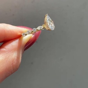 Authentic Oval Cut <b>Diamond</b> Solitaire Halo <b>Ring</b> 14K Solid Gold Lab Grown VS1 1.01CT IGI Certificate For Engagement Proposal Gift - Product Image 6
