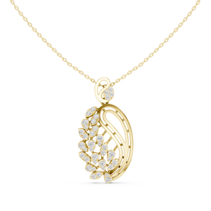 Collar con Colgante de Diamantes en Oro Rosa de 14K, Cadena de Eslabones en Forma de Lágrima, Joyería de Lujo para Mujer, Regalo para Bodas y Fiestas - Product Image 1
