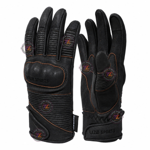 Lazib Sports Premium Quality Leather Riding <b>Gloves</b> Custom Wholesale Lightweight Breathable Real Leather Motorcycle <b>Gloves</b> - Product Image 1