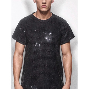 เสื้อยืดผู้ชายดีไซน์ใหม่ ผ้าฝ้ายถัก 100% ประดับเพชรเทียม แฟชั่นสตรีทแวร์ พิมพ์ลายตัวอักษรตามสั่ง เป็นมิตรกับสิ่งแวดล้อม ขายส่ง - Product Image 1
