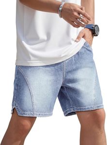 Relaxed Fit <b>Men</b> <b>Jeans</b> Shorts Casual Summer Wear with Durable Denim Fabric and Stylish Everyday Look Design - Product Image 1