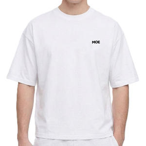 Camisetas de algodón grueso para hombre, estilo urbano, oversize, con logo minimalista, fabricación de ropa de marca privada, camiseta de algodón para hombre - Product Image 3