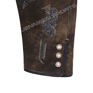Men Bavarian Trachten <b>Lederhose</b> Embroidered Cowhide Suede Split Leather Shorts Traditional <b>Oktoberfest</b> - Product Image 4