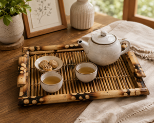 Handmade Bamboo Serving <b>Tray</b> with Handles Rectangular Woven Bamboo Tea <b>Breakfast</b> <b>Tray</b> for Home Kitchen Decor - Product Image 6