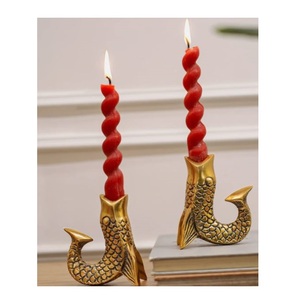 Porte-bougie votif en métal plaqué or avec base en marbre, style unique, décoration pour mariages et dîners, porte-bougie à la lumière de la bougie - Product Image 3