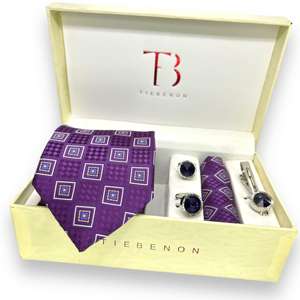 <b>Tie</b> Benon Purple Classic <b>Silk</b> <b>Tie</b> - Product Image 2