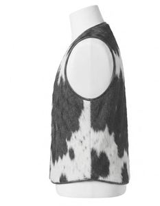 Chaleco de Cuero de Vaca para Hombre, Estilo Vaquero Occidental, con Pelo, para Motociclista - Product Image 3