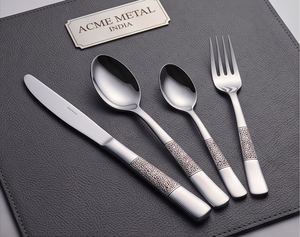 Premium <b>Moroccan</b> Laser Jali Cut Handle Cutlery Set Stainless Steel With <b>Mirror</b> Finished Perfect For Wedding Events And Hotels - Product Image 1