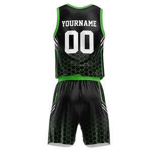 Ensemble de maillots et shorts de basket-ball avec impression par sublimation intégrale, qualité supérieure, uniforme d'équipe de basket-ball à vendre - Product Image 3