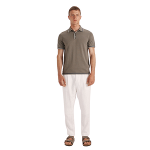 Polo de punto de algodón para hombre, manga corta, tela suave de primera calidad, ribete en contraste, corte ajustado, informal, elegante, para verano, venta al por mayor - Product Image 6