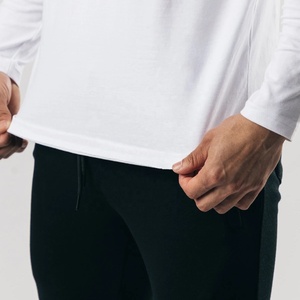 High Quality Men 100% Cotton T-Shirt Custom Logo <b>Long</b> Sleeve <b>Tshirt</b> Hip Hop Plus Size Plain <b>Long</b> Sleeve T Shirt - Product Image 5