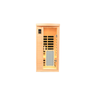 Sala de sauna interior de infrarrojo lejano Hemlock para una persona con puerta delantera de Bajo EMF y panel de calefacción - Product Image 2
