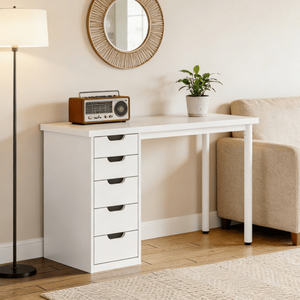 Scrivania Moderna in Legno per Camera da Letto, Ufficio, Soggiorno e Edifici Commerciali, Design Contemporaneo Multiuso - Product Image 2