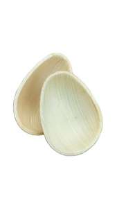Bol de cerámica biodegradable ecológico japonés 6x4 CMS sin BPA desechable sostenible hoja de palma de areca hecha para fiesta - Product Image 2