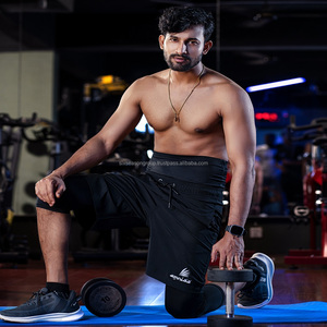 Pantaloncini <span class=keywords><strong>da</strong></span> <span class=keywords><strong>uomo</strong></span> in poliestere al ginocchio, tinta unita, a doppio strato, per sport e <span class=keywords><strong>bagno</strong></span>, modello Awrah - Product Image 2
