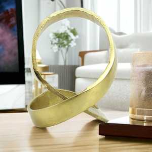 27cm H X 20cm W X 21.5cm L Aluminium Modern Abstract Sculpture Handmade Irregular Shape Tabletop Artistic Design Living Room - Product Image 3