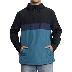 Men's Casual Wholesale Sportswear Jackets Color <b>Block</b> Pullover Nylon Outdoor Waterproof Windbreaker Hood Zipper Plus Size Track - Product Image 4