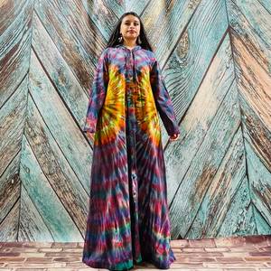 Prix usine en gros 100% rayonne cravate teinture Kimono plage couvrir ample confortable été veste Boho Style Kimono - Product Image 1